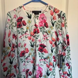 Floral Button-Up Cardigan